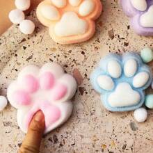 1 件 Taba 柔软猫爪挤压玩具，可爱猫爪柔软玩具套装，缓解压力，软果冻猫咪挤压减压玩具，适合儿童和成人的感官减压玩具