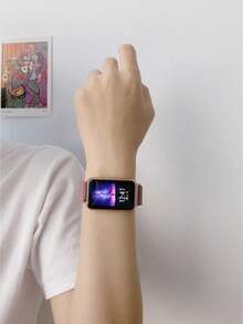 1pc Men Women Fashion Luxurious Metal Magnetic Strap Compatible With Huawei Smart Wristbands Fit 1/Fit 2/Fit 3/Fit 4 Wristband Bracelet Compatible With HuaWei Series Fit 1 2 3 4 Strap Accessories