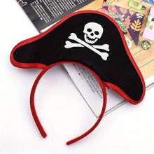 3 Peças, Tiara com Crânio de Pirata de Halloween, Acessórios de Fantasia e Cosplay de Mascarada de Halloween, Acessório para Cabeça, Suprimentos Diários para Festa, Suprimentos para Festa em Casa, Presentes de Festa, Suprimentos para Feriados, Suprimentos para Festivais, Suprimentos Domésticos, Decorações de Halloween
