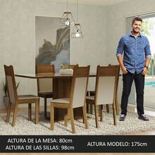 MADESA Dining Table & Chair Sets - Brown and Cream - View 5