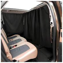 4PC Car Privacy Curtains - 95% Blackout Sunshades W/Adjustable Divider For SUV/Sedan - Privacy Shades For Travel, Camping - màu đen - Xem 1