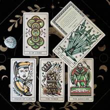 1 Box Tarot Cards, 78pcs English Version, Suitable For Back To School, Christmas, Halloween, Thanksgiving Gift, Party Board Games And Card Games