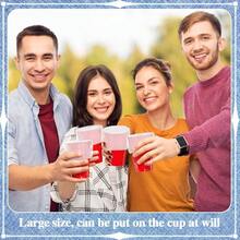 QY 50 Pcs Disposable Cup Covers For Drinks Safety Plastic Drink Covers For Alcohol Protection Wine Beverage Bar Club Banquet Party Supplies Clear  2216 - Trong sáng - Xem 5