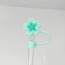 1/2/3/4/5/6/7/8 piezas Tapa de silicona con diseño de flor compatible con accesorios para taza , tapas reutilizables para sorbetes de 10 mm (0.4 pulg.), a prueba de polvo, para decoración de fiestas, regalo para el Día de la Madre. - Multicolor - Ver 19