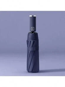 1 件自动折叠雨伞，10 根铁骨，190T 尼龙伞面，防风，防紫外线，一键打开/关闭，便携式旅行雨伞，带塑料手柄 - 米色、蓝色、黑色可选，必备旅行配件，耐用的雨伞设计 - 10骨小米傘 - 查看 17