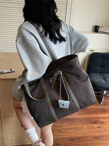 时髦时尚豹纹大容量手提包，适合日常使用、旅行、工作、购物、大学、学院、通勤、学校、适合女性、新秀、白领、大学生、年轻女孩