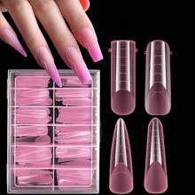 96PCS Pink Matte Dual Nail Forms Kit Full Cover Nail Mold Tips Acrylic Nail Extension Tools 4 Styles 12 Sizes Scale For Poly Nail Gel Salon Nails Design - Pink - View 8