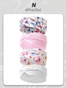 4pcs/1pc Fashion Fruit Lemon, Watermelon, Cherry Print Headbands, Versatile Daily Accessories, Hairband Fall Winter Hair Band Hair Accessories For Women For Vacation Outfits Woman Summer Outfits - Multicolor - View 10
