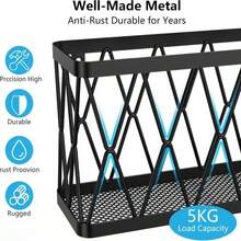 YIGII 6 Pack Cabinet Door Organizer, Wall Mounted Lid Organizer For Tupperware Kitchen RV Pantry Cabinet Storage And Organization, Heavy Duty Adhesive Wall Baskets Lid Holder Slim Stainless, Black - Cabinet Door Organizer-black - View 5