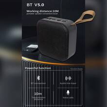 Mini Speaker, Bluetooth Speaker, High-Fidelity Stereo | Wireless 5.3 | Compact Outdoor Audio System | Supports TF Card/AUX Input | Suitable For Hiking, Cycling, Camping, Beach Parties And Party Gifts | Compatible With Smartphones, TVs, Tablets And Other Devices - Black - View 4