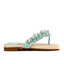 So Me Arielfn2 Pearl Embellished Thong Women's Vacation Boho Sandals  Plain    Elegant    Pearls    Sandals  Beach  Holiday  Wedding  School  Vacation  Party - 綠色 - 查看 2