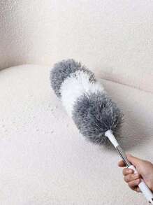 1pc Microfiber Extendable Duster (31–102″, Stainless Steel) – Washable, Bendable Feather Duster For Ceiling Fans, High Ceilings, Furniture, Cars, Blinds & Garden Tools