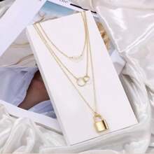 Gold Layered Necklaces For Women - 14K Gold Plated Handmade Multilayer Bar Pearls Coin Disc Moon Butterfly Medallion Adjustable Dainty Layered Choker Necklaces For Women Jewelry