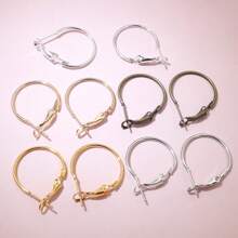 20pcs 15-30mm Earring Clip On Hoops Round Big Circle Hoop Hooks Earrings DIY Jewelry Making Accessories Findings