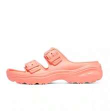 Skechers Puffy Bear 女士夏季厚底防滑休闲运动软底拖鞋 - 珊瑚橙 - 查看 1