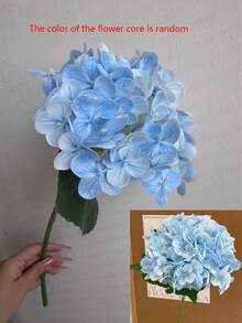 2pcs Real Touch Artificial Blue Hydrangea Stem Flower Centerpiece DIY Floral Decoration Wedding Table Decor Home Fake Hydrangea Premium Decor,Room Decor,Home Decor,Kitchen Decor,Wedding Decor,Table Decoration,Centerpieces,Office Decor,Garden Decor,Outdoor Decor - Multicolor - View 15