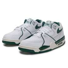 Nike Zapatillas casuales para hombre - AIR FLIGHT 89 LOW Blanco y Verde Zapatos deportivos HJ4484-102 - Blanco/Verde abeto/Blanquecino fantasma - Ver 3