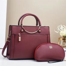 Women Top Handle Bags - 酒紅色 - 查看 13