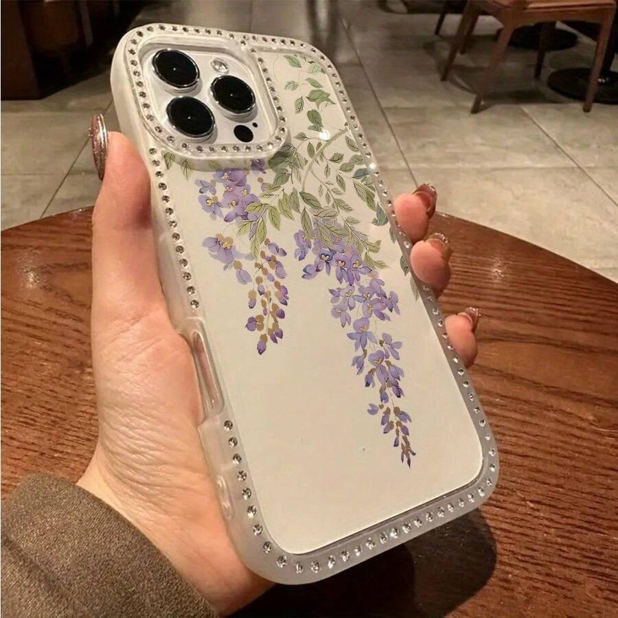 Funda para teléfono 1PC Teléfono Bling de Doble Cara, Parte Trasera Dura Suave a Prueba de Golpes, Multicapa, TPU + PC, Compatible con 16/15/14/13/12/11 Pro/Plus - transparente - Ver 1