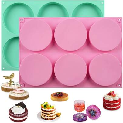 1 件硅胶松饼顶烤盘，用于烘焙，4 英寸不粘圆形烘焙模具，用于迷你蛋糕、松饼顶、甜点、汉堡包、三明治制作