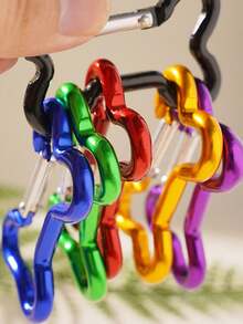 4pcs Aluminum Snap Hook Carabiner Bone Shaped Ring Key Chain Clip Keychain Hiking Camp Outdoor Hooks,Colorful Outdoor Keychain,Bone -Shaped Aluminum Carabiners, Heavy Duty Spring Hook Keychain Clips, Lightweight & Mixed Colors, Ideal For Camping, Fishing, Pet Leashes, And Securing Indoor/Outdoor Gear, Camping Accessories