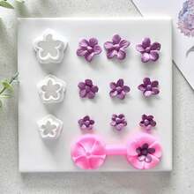 1pc/3pcs Petal Shaped Clay Cutter Set, Polymer Clay Cutters For Earring Making, Jewelry Crafting - Round Petals - View 5