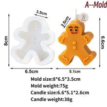 4 PEÇAS Moldes de Vela de Silicone de Árvore de Natal + Alce + Homem + Boneco de Neve + Homem de Gengibre, Molde de Resina Epóxi, Formas Fofas DIY, Artesanato de Vela Festiva de Natal para Cimento e Trabalhos Artísticos em Gesso Aromático, Ideia de Presente Perfeita