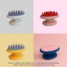 NEFOUME 1 件洗发按摩刷，4 种颜色可选，干湿两用（湿洗、干洗滋养），小巧便携，马卡龙色块设计，深层清洁不伤发，头皮 SPA 按摩顺发刷，返校、旅行度假必备，女士发饰