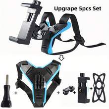 Juego de 5 piezas de soporte para casco - Soporte para teléfono de motocicleta, soporte para cámara de acción, tirador en primera persona - Para conducción al aire libre, transmisión en vivo, grabación de video. Soporte ajustable para teléfonos móviles y cámaras de acción. Soporte de instalación en el casco para motocicletas. Almohadilla antideslizante de silicona, soporte para cámara de acción. - Multicolor - Ver 11