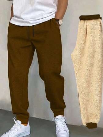 Thermal Lined Warm Sports Pants,Fleece,Winter