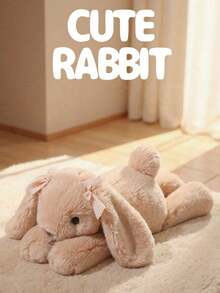 35cm/13.77in Cute Lop Jimny Rabbit Plush Toy Soft Stuffed Long Ears Bunny Doll Funny Baby Companion Room Decorate Creative Gifts For Kids Birthday Party Home Girls Room Decor - 彩色 - 查看 6