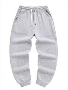 3pcs Men's Solid Color Basic Casual Sweatpants With Pockets, Drawstring Waist, Suitable For Spring, Autumn, Summer Streetwear, Jogging, Travel, Vacation, Outdoor, Commuting, Camping, Ideal Gift For Husband Or Boyfriend - Multicolor - View 6