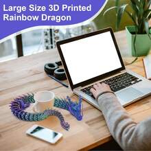30CM 3D Printed Dragon,3D Printed Flexible Articulated Dragon, Reinforcement Of Unbreakable 3D Dragon,Dragon Fidget Toys For Autism/ADHD,Home Office Decor Executive Desk Toy (Purple) - Multicolor - View 5