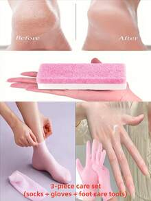 1 Pair High Elastic Moisture-Wicking Compression Socks, Reusable Aloe Vera Socks, Night SPA Socks, Non-Slip Gel Heel Socks, Unisex, Suitable For Dry Skin, Dry Feet, Rough Skin, Home Foot Care, Can Be Used With Favorite Lotions And Creams, Gift For Mom, Girls, Various Combinations, Suitable For Massage And Moisturizing Gel For Foot Care, Friend Gift, Women Gift - Multicolor - View 14