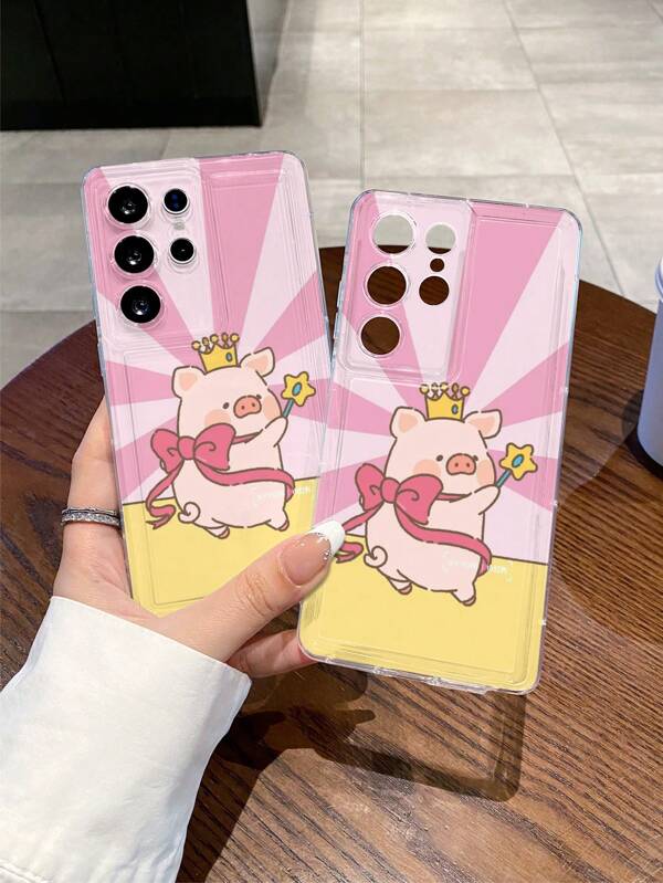 1pc Original Illustration Cartoon Series Phone Case, Suitable For GalaxyS25 Ultra/A53 5G/A53 5G/Galaxy S23 FE, Personalized Perferated Gift Idea