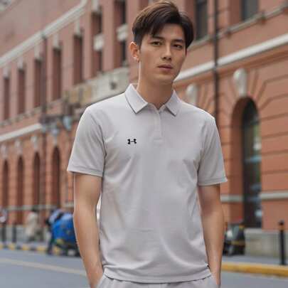 Under Armour [Sports Retro] Men's Classic Polo Shirt, Breathable Short Sleeve, Business Casual Collared T-Shirt, Minimalist Versatile Golf Top, Stretchy Quick-Dry Stylish
