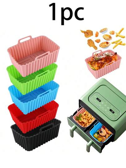 1pc Air Fryer Mat, Air Fryer Silicone Baking Sheet, Air Fryer Silicone Mold,Resistant, Steamer Silicone Mold, Baking Mat, Special Cake Mold Three-Dimensional Folding Air Fryer Mat, High Temperature Silicone Baking Sheet, For Kitchen, Baking Shop And Restaurant, Kitchen Supplies