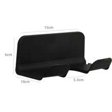 1pc Blow Dryer Holder, No Drill Portable Installation, Bathroom Hair Dryer Mount, Multi-Functional Stand, With Adhesive Hook Included