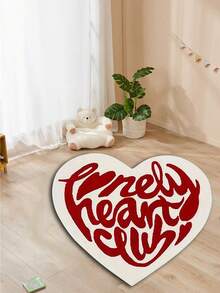 独家定制,喜盛专享,1pc字母地毯,“All You Need Is Love”地毯,心形地毯,蓝色心形,红色心形彩色地毯,仿羊绒地毯,柔软蓬松质感,多功能时尚创意家居地毯,客厅地毯,卧室地毯,玄关地毯,厨房地毯,浴室地毯,游戏室地毯,书房地毯;可机洗,耐脏,抓绒地毯,秋冬地毯,加厚/毛绒 - 白紅色 - 查看 5