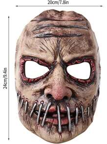 Maschera da clown di Ognissanti, copricapo, maschera di lattice per mascherata orrore, con sangue che si espande