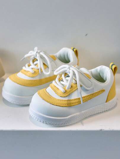 1 Đôi giày thể thao thời trang cho trẻ em, giày thể thao vải mềm chống trượt chống mài mòn cho trẻ mới biết đi