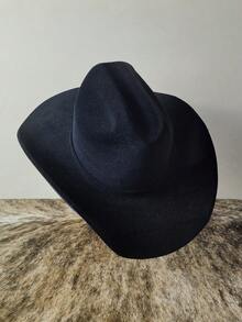 Unisex American Rodeo Velvet 10 Brim Country Hat - màu đen - Xem 5