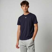 Under Armour Herren atmungsaktives, schnell trocknendes Outdoor Lässig Kurzarm T-Shirt, Sommer - Marine - Übersicht 3