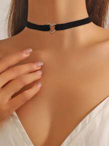 1pc Women Cute Bow Neck Ring,Adjustable Elastic Necklace,Pure Desire Cute Style Decoration Accessories