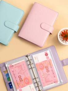 8 Zipper & 12 A6 Cash Budget Cards & 2 English Stickers Album na waluty Przenośny uchwyt na banknoty Dolary Papierowe etui na pieniądze Książka do przechowywania rachunków Dokumenty Bilety Karty kolekcjonerskie Materiały do zbierania znaczków