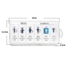 50个/100个OPP袋混合包装6种通用汽车塑料夹、紧固件、膨胀螺丝、保险杠夹 - 彩色 - 查看 11