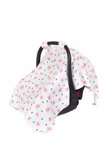 1pc Floral Pattern Infant Car Seat Cover, Dustproof