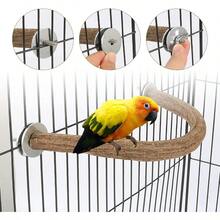 Rypet Parrot Natural Wood Stand Perch Swing U Shape Natural Parrot Perch U Shape Bird Chewing Stand Stick Bird Cage Accessories For Parakeet Conure Cockatiel Budgie Lovebirds  Parrots - 自然的 - 查看 3