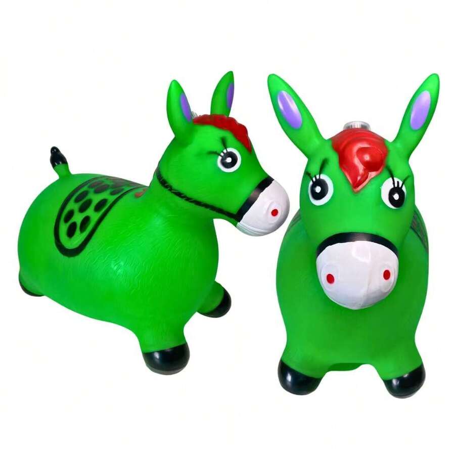 Horse Upa Upa Jump Jump With Musical Direct From The Factory - Green - View 1
