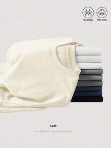 U-PICK Style - Eastern Culture Dragon Logo - Men's Pure Cotton Vintage Street-Style T-Shirt, Essential For Men, Can Be Used As A Gift - 杏色 - 查看 4